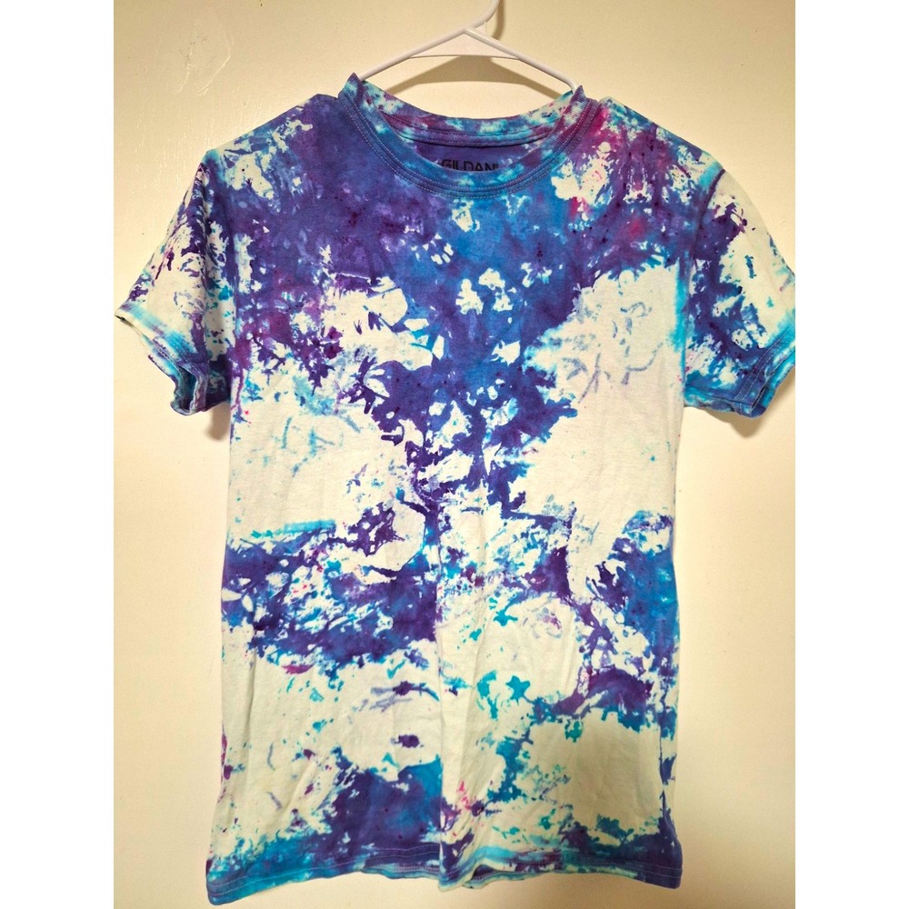 Gildan Unisex Adults Size S Tie-Dye Multicolor Crew Neck Short Sleeve T-Shirt
